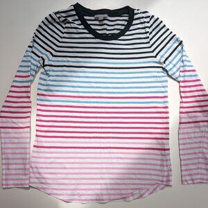 COS Multicolor Stripe Long Sleeve Cotton T-shirt in Small
